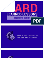 Learned Lessons: in Leading Design