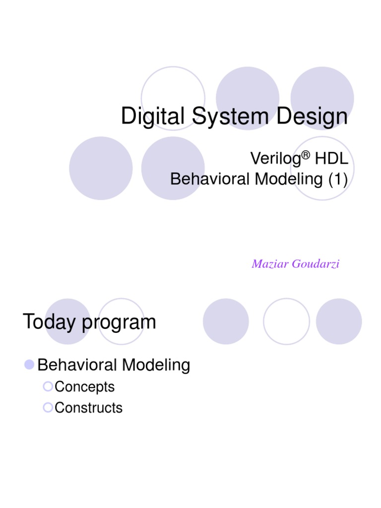 06-Verilog Behavioral Modeling | PDF | Hardware Description Language ...