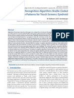 Gesture Recognition Algorithm: Braille-Coded Gesture Patterns For Touch Screens: Eyedroid