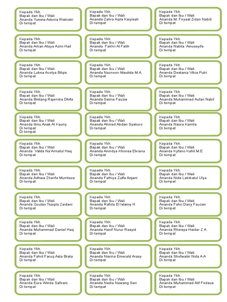 Label Undangan PDF