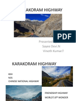 The Karakoram Highway: Presented by Sayee Devi.N Vinoth Kumar.T