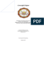 Concept Paper: Department of Language and Literature College of Arts and Sciences Datu-Panas, Buug, Zamboanga Sibugay