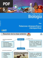 Relaciones Intraespecíficas e Interespecíficas: Clase