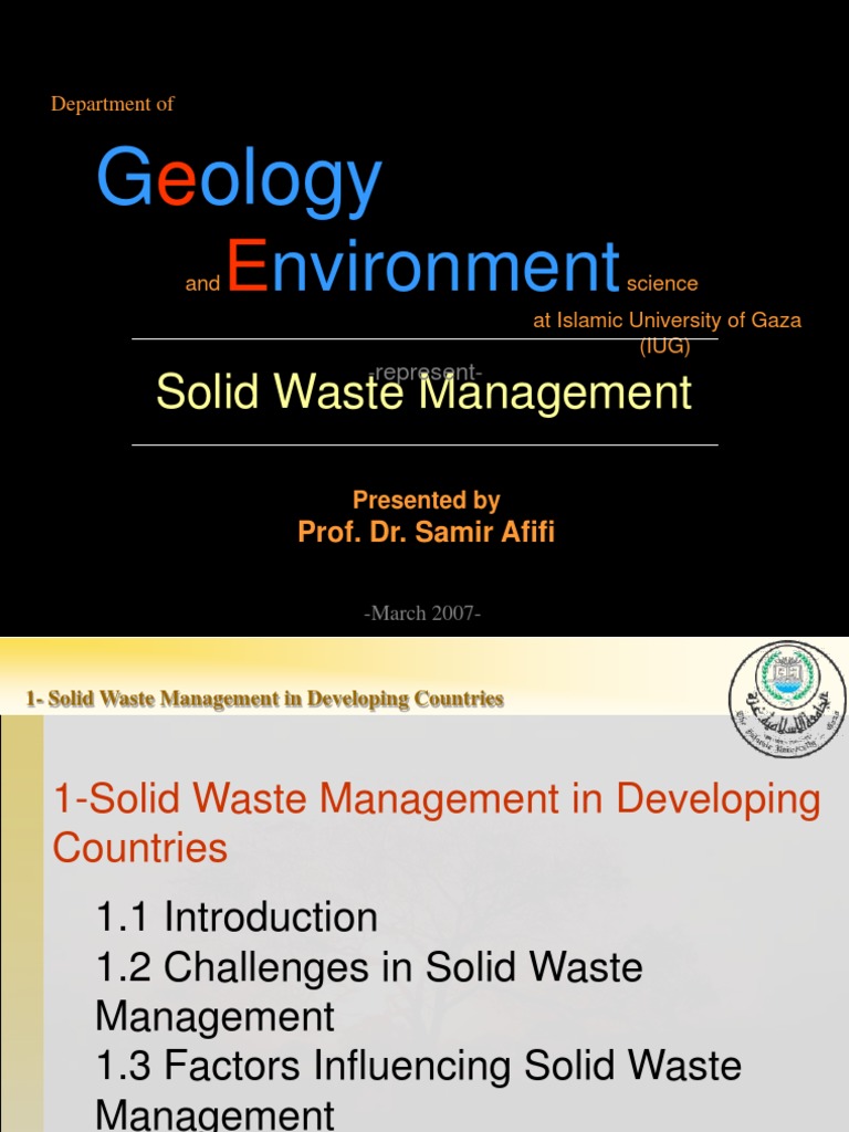 Solid Waste Management in Developing Nations | PDF | Waste Management ...