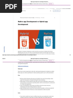 Native App Development vs Hybrid App Development