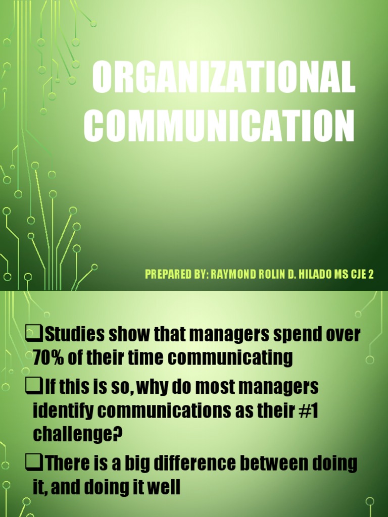 Effective Organizational Communication Guide | PDF | Organizational ...