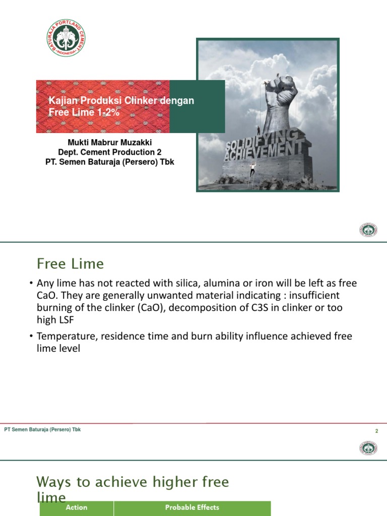 Clinker Production Insights | PDF | Lime (Material) | Cement