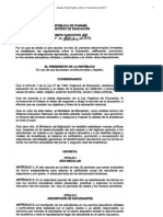 Decreto Ejecutivo No 810 de 11 de Octubre de 2010 Evaluaciones