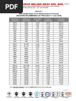 Steel Welded Fabric List Price (SG) - V2.00