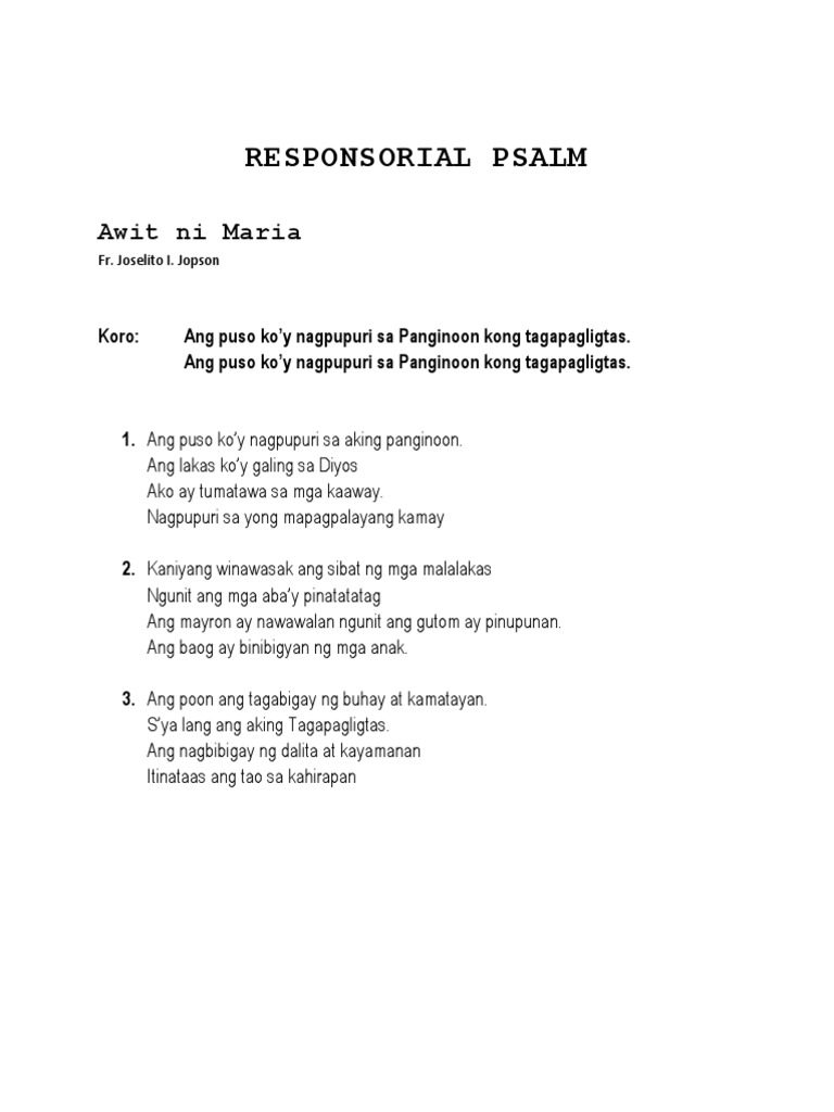 Awit Ni Maria | PDF