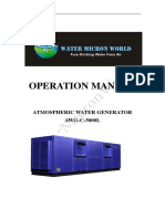 Watermicronworld AWG-C 5,000liter Prer Day - Operation Manual
