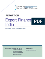 Export Finance in India: Report On