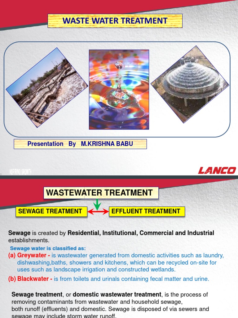 Presentation Waste Water Treatment | PDF | Sewage Treatment | Anaerobic ...