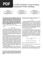 A Comparison of SIFT and Harris Conner Features for Correspondence Points Matching