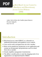 Configuring Role-Based Access Control To Enforce Mandatory and Discretionary Access Control Policies (2000)