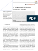 Independent Directors' Background and CSR Disclosure: Roberto Fernández Gago Laura Cabeza García Mariano Nieto