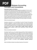 Similarity and Difference Between Accounting Concept and Convention