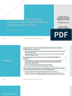 Pharmaceutical Culture of Quality, Assurance of Data Integrity & Quality by Design: Connecting The Dots