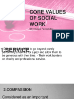 Core Values of Social Work: Shynnevie Fernandez