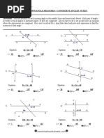 Finding Unkown Angle Measures 3 KEY | PDF | Elementary Geometry | Space