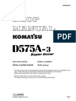 Komatsu D575-A3 Super Dozer Shop Manual Seb d 022001