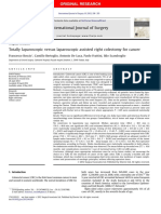 2012 A Totally Laparoscopic Versus Laparoscopic Assisted Right Colectomy For Cancer