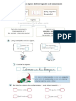 Guía de Aprendizaje Signos de Interrogación y Exclamación