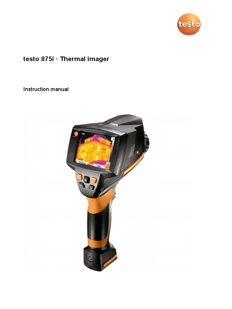 Testo 875 Instruction Manual | PDF | Battery Charger | Rechargeable Battery