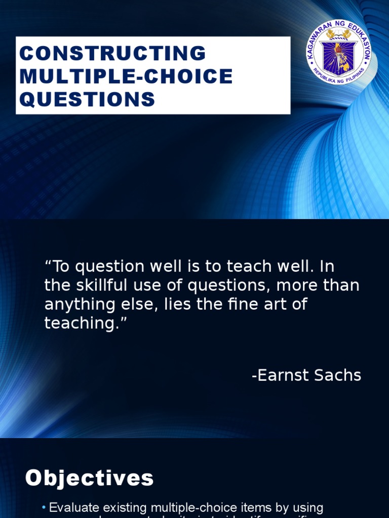 Constructing Multiple Choice Test | PDF | Multiple Choice | Hypothesis