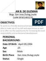 Brgy. San Jose, Dulag, Leyte Cell#.09301483235: Cristian B. de Guzman