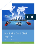 Mahindra Cold Chain Logistics: Supply Chain Management Project