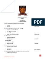 Agriculture p1 Marking Scheme