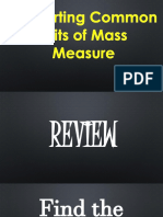 Converting Common Units of Mass Measure