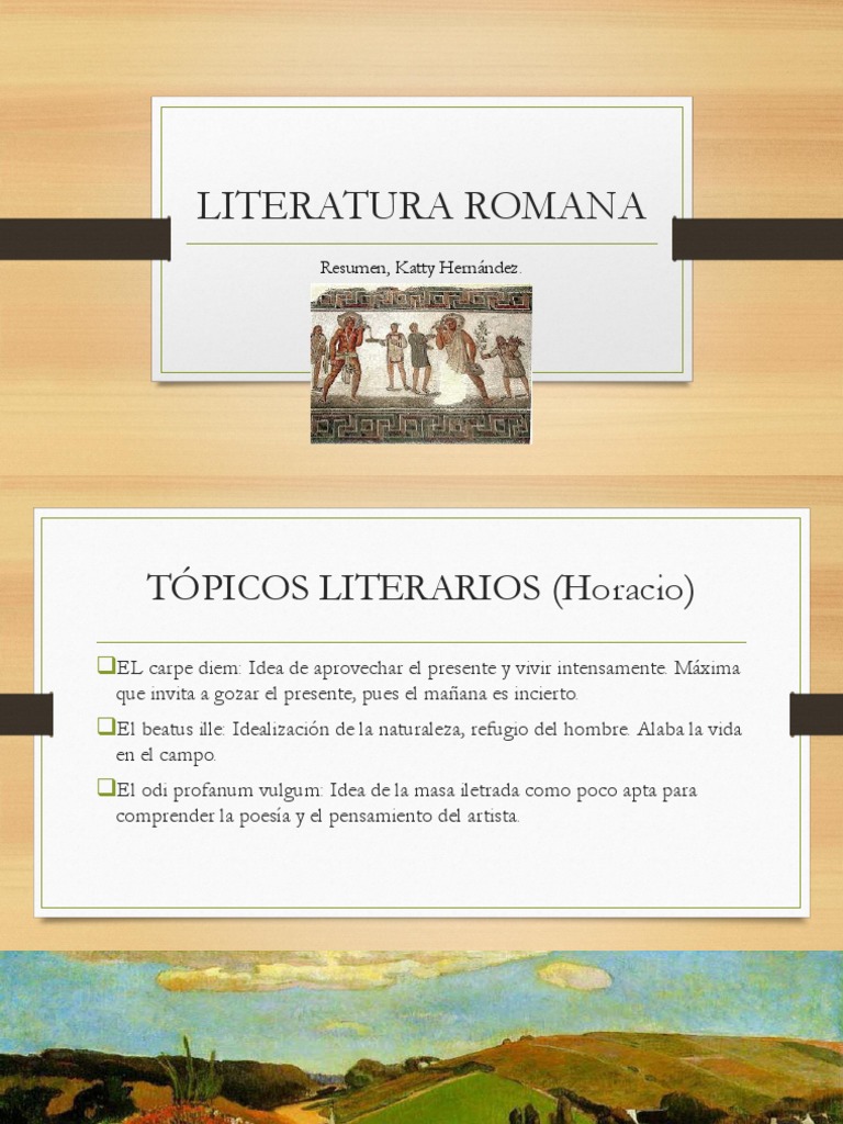 Características de la Literatura Romana | PDF | Horacio