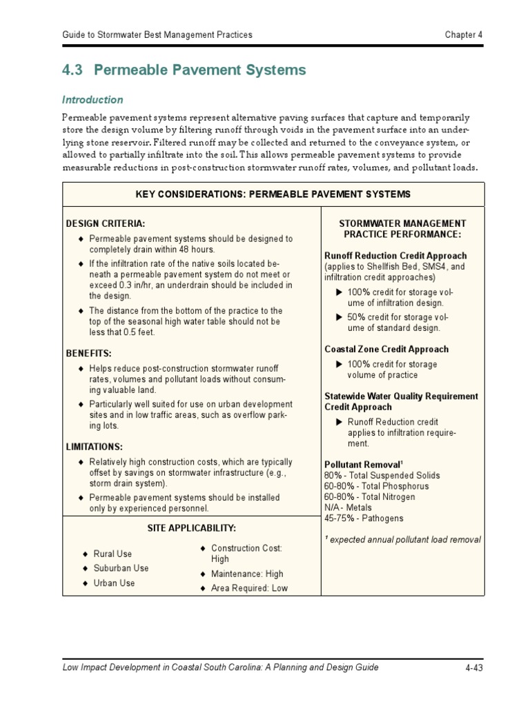 Permeable Pavement Systems Guide | PDF | Storm Drain | Surface Runoff
