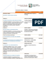 Cronograma Final Del Diplomado en Psicología Jurídica y Forense