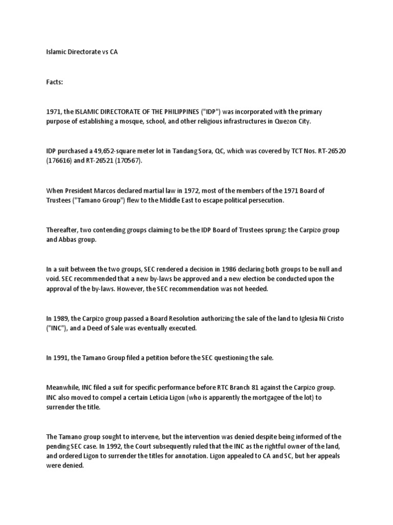 Islamic Directorate Vs CA PDF Board Of Directors Corporations