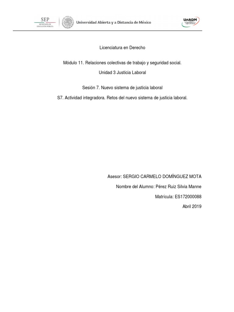 Retos del Nuevo Sistema de Justicia Laboral | PDF | Ley procesal ...