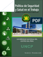 Politica de Seguridad y Salud en El Trabajo