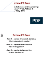 Review: FE Exam: - Text: "Materials Science and Engineering