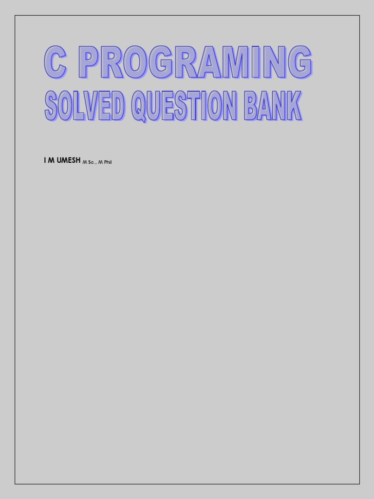 Basic C Programming Questions And Answers Mcqs