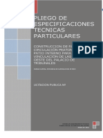 Pliego de Especificaciones Tecnicas Particulares