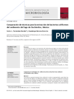 Comparación de Técnicas para La Extracción de Bacterias Coliformes Del Sedimento Del Lago de Xochimilco, México