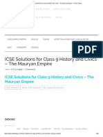 ICSE Solutions For Class 9 History and Civics - The Mauryan Empire - A Plus Topper