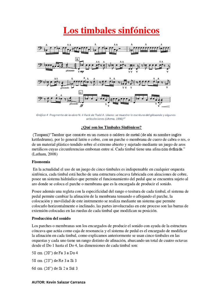 Timbales Sinfónicos PDF Composiciones Musicales Instrumentos