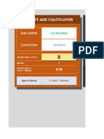 Calculate Student Age