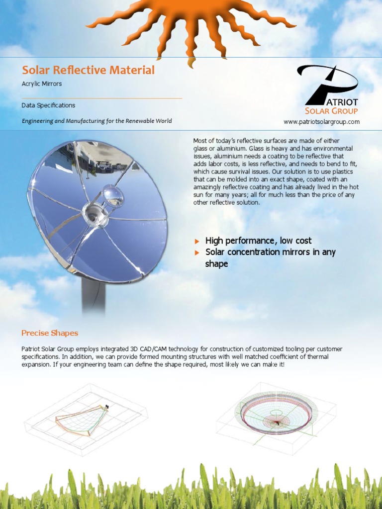 High-Performance Solar Mirrors Overview | PDF | Mirror | Ultraviolet
