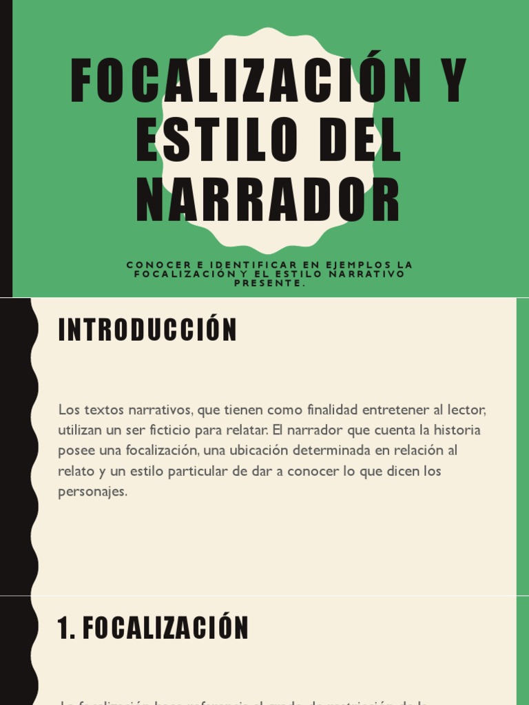 Estilo y Focalización | PDF | Narración