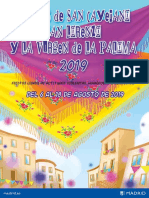 Programa Fiestas de agosto 2019 Madrid