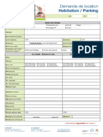 Formulaire Inscription Habitation Parking FR